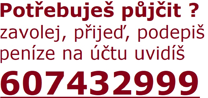 Půjčka bez registru celá Čr